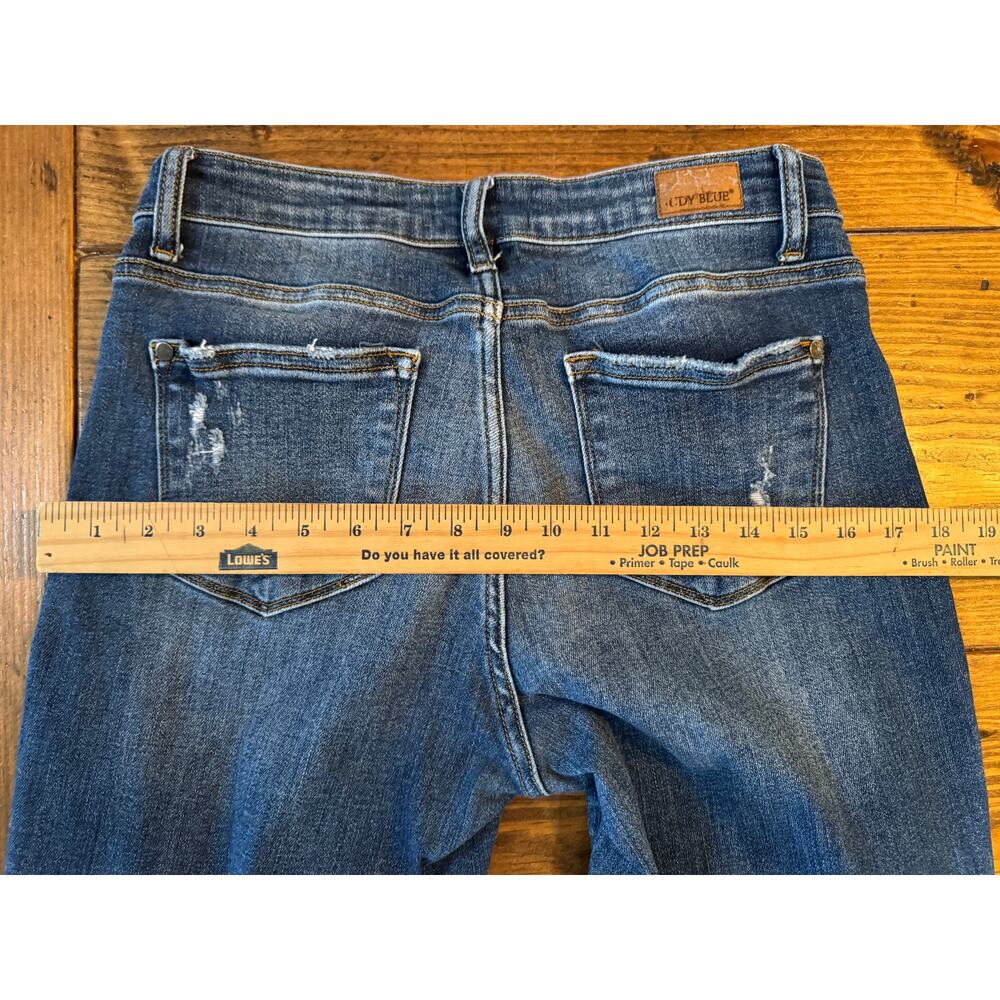 Judy Blue Jeans Los Angeles Slim Fit Distressed Blue Women's Size 9/29 - Picture 11 of 11